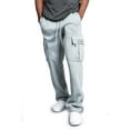 thumbnail image 6 of G-Style USA Men's Heavyweight Fleece Lounge Cargo Sweatpants, Up to 6XL, 6 of 7