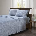 thumbnail image 2 of Comfort Classics Space Dyed Cotton Jersey Knit Sheet Set, Blue, Queen, 2 of 7