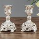 thumbnail image 2 of Paquete de 2 candelabros de metal candelabros de boda decoración del hogar plata L, 2 of 5