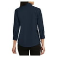 thumbnail image 2 of Yellow Rooster Women's 3/4-Sleeve Easy Care Shirt Navy L, 2 of 6