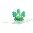 thumbnail image 3 of iGifts And Cards Happy St. Patrick's Day Clover 3D pop up card - Awesome, Cute, Fun, Cool, Luck, Unique, Irish, Green, Four-Leaf, Half-Fold, Special Occasion, St. Paddy's, Celebration, Shamrock, Best, 3 of 5
