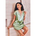 thumbnail image 4 of Ekouaer Nightgown V-neck Sleepwear Lace Nightwear Soft Lingerie for Women, 4 of 6