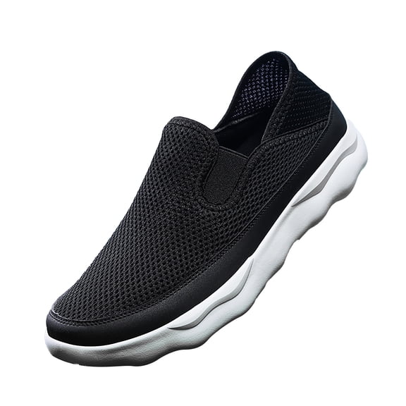 Men's S𝗅ip On L𝗈afers Shoes Breathable Lightweight Knit Mesh Sneakers Comfortable Laceless Shoes for Travel, Casual Walking Athlet𝗂c Shoes Wide Width Driving Shoes