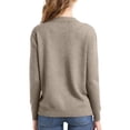 thumbnail image 5 of Wutalume Women's Solid Color Long Sleeve Mid Length Cardigan Top Jacket, Lightweight Open Front Layer, Versatile Cover Up for Indoor and Outdoor,Brown L, 5 of 7