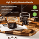 thumbnail image 2 of Taza Medidora De Café Barista Cristal Mango De Madera 75 Ml Xtellar cafe, 2 of 3