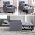 thumbnail image 5 of Aukfa Convertible Sleeper Chair Bed, Futon Chair, Adjustable Angle Backrest Chaise for Adults - Gray, 5 of 9