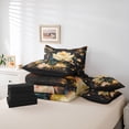 thumbnail image 6 of Manfei Chic Lotus Flower 7 Pieces Bedding Comforter Set,Country Plant Floral Full Bedding Set,Staryy Night Fitted Sheet Flat Sheet For Kids,Microfiber Bedroom Decor Reversible, 6 of 8
