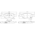 thumbnail image 2 of Brembo OE P23168N Front Premium NAO Ceramic Brake Pad for Fiat 500 (2012-2015), 2 of 2