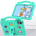 thumbnail image 2 of SaniMore for Lenovo Tab M10 5G 2024 EVA Kids Case, Skin-Proof Texture Pencil Holder Hand Strap Foldable Kickstand Shockproof Protective Case for Boys Girls, Mintgreen, 2 of 8