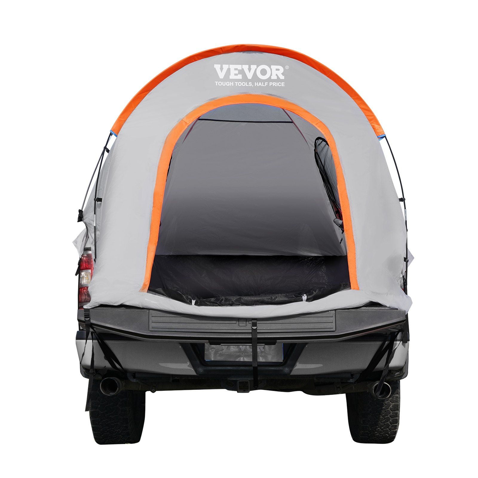 Double Layer Truck Tent for Camping, 6.4'-6.7' Pickup Bed, Waterproof PU2000mm with Rain Cover, Portable & Durable, 2-3 Person
