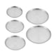 thumbnail image 2 of Platos de cena reutilizables redondos de Metal con placa de acero inoxidable de 5 uds para acampar al aire libre en casa, 2 of 5