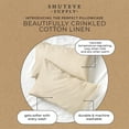 thumbnail image 4 of Shuteye Supply Pillow Case Set, Beautifully Crinkled Collection, 55% Linen 45% Cotton Blend, Standard Queen 20 x 30 Inch, Mink, 4 of 7