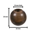thumbnail image 2 of Craft County Round Wooden Beads for DIY Jewelry Making Necklaces & Bracelets or Macrame Crafts - Multiple Sizes & Paint / Stain Options Available, 2 of 3