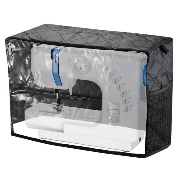 Sewing Machine Dust Cover, Sewing Machine Protective Cover with Storage Pockets, Waterproof Cover Replacement for Most Standard Singer and Brother Sewing Machines