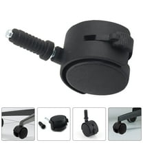 HOOWIFFY 2Pcs Black Office Chair Wheels with Brake for Easy Movement and Secure Locking
