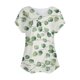 thumbnail image 4 of Fiudx Ofertas Relámpago Top/Camisa de Manga Corta con Cuello En V Plisado Estampado de Verano para Mujer, 4 of 5