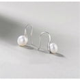 thumbnail image 3 of Pendientes de perlas en forma de lágrima en plata de ley 925 para mujer - Código de modelo 2179, 3 of 4