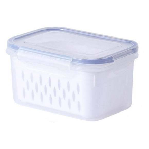 Dvkptbk Airtight Fruit Storage Containers For Fridge With Lids & Handle, Bpa-Freesssssssss Food Storage Container With 4 Removable Colanders, Berry Vegetable Fresh Produce .