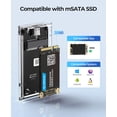 thumbnail image 2 of Carcasa SSD ORICO USB 3.0 mSATA de 5 Gbps con cable USB-C de 2 TB, 2 of 8