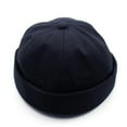 thumbnail image 3 of Weikingp Hats for Women, Men Mechanic Cap Color Women Brimless Casual Solid Sailor Hat Baseball Caps, Black, 3 of 6