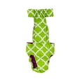 thumbnail image 6 of Barkertime White Quatrefoil on Green Escape-Proof Washable Dog Diaper Overall - Made in USA, 6 of 8