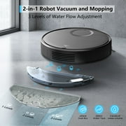 GOOVI Robot Vacuum and Mop Combo, Robotic Vacuum Cleaner with Schedule, Wi-Fi/App/Remote, Self-Charging, Slim, Ideal for Hard Floor, Pet Hair