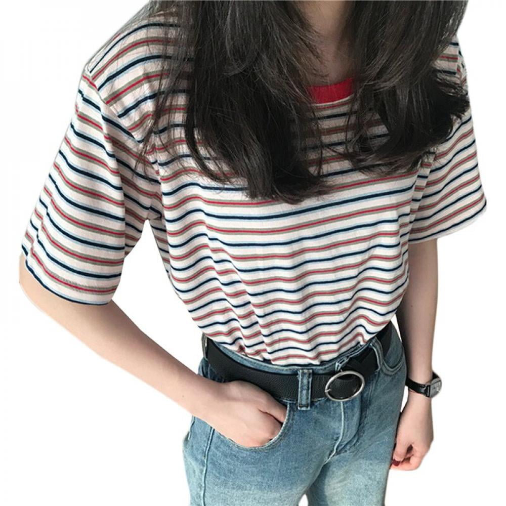 Spree T-shirt Women Vintage Striped 