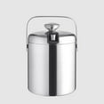 thumbnail image 4 of Cubo de hielo para bebidas, contenedor de enfriamiento para botellas, mantiene el hielo por más tiempo, soporte con asa para cócteles, bares, bodas, buffets, barbacoas, 1300 ml con tapa, 4 of 7