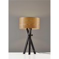 thumbnail image 1 of 15" X 15" X 26.5" Black Wood/Metal Table Lamp, 1 of 1