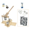 thumbnail image 1 of ChiButtons Button Maker Kit 32mm (1 1/4") Badge Press Machine-B400 + 32mm Round Die Moulds + 200 Set Button Components + Adjustable Circle Cutter (Golden), 1 of 7