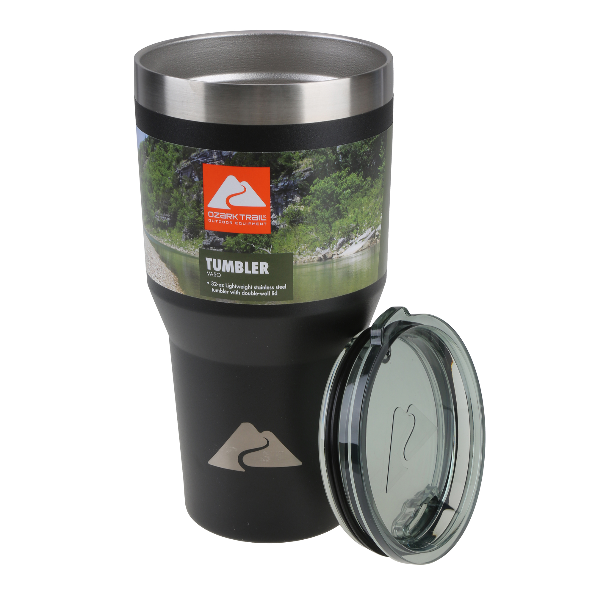Ozark Trail Double Wall Vacuum Sealed Stainless Steel Tumbler 32 Ounce, Black - image 5 of 9