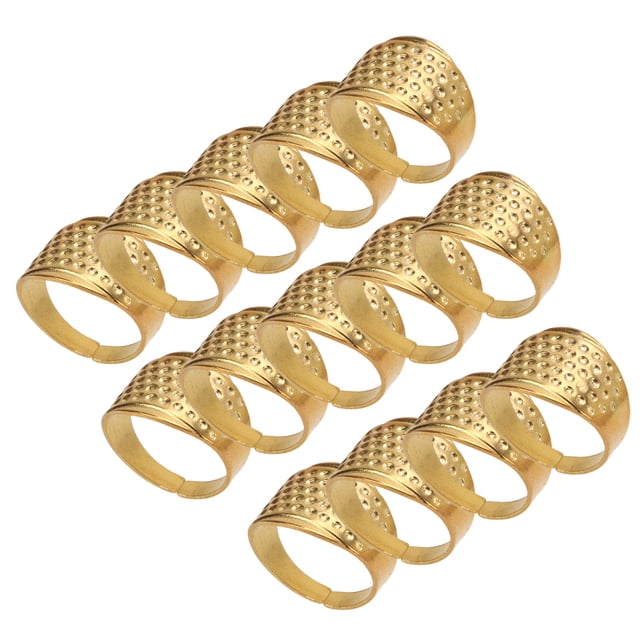 Metal Thimble,Ring Thimble Round Gold Ring Thimble Finger Thimble Future-Proof Design