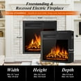 thumbnail image 4 of Electric Fireplace Inset 18-Inch Wide, 1500W Recessed and Freestanding Heater with Remote Control, Adjustable Flame Brightness, Inserted Decorative Fireplace for Home, 4 of 10