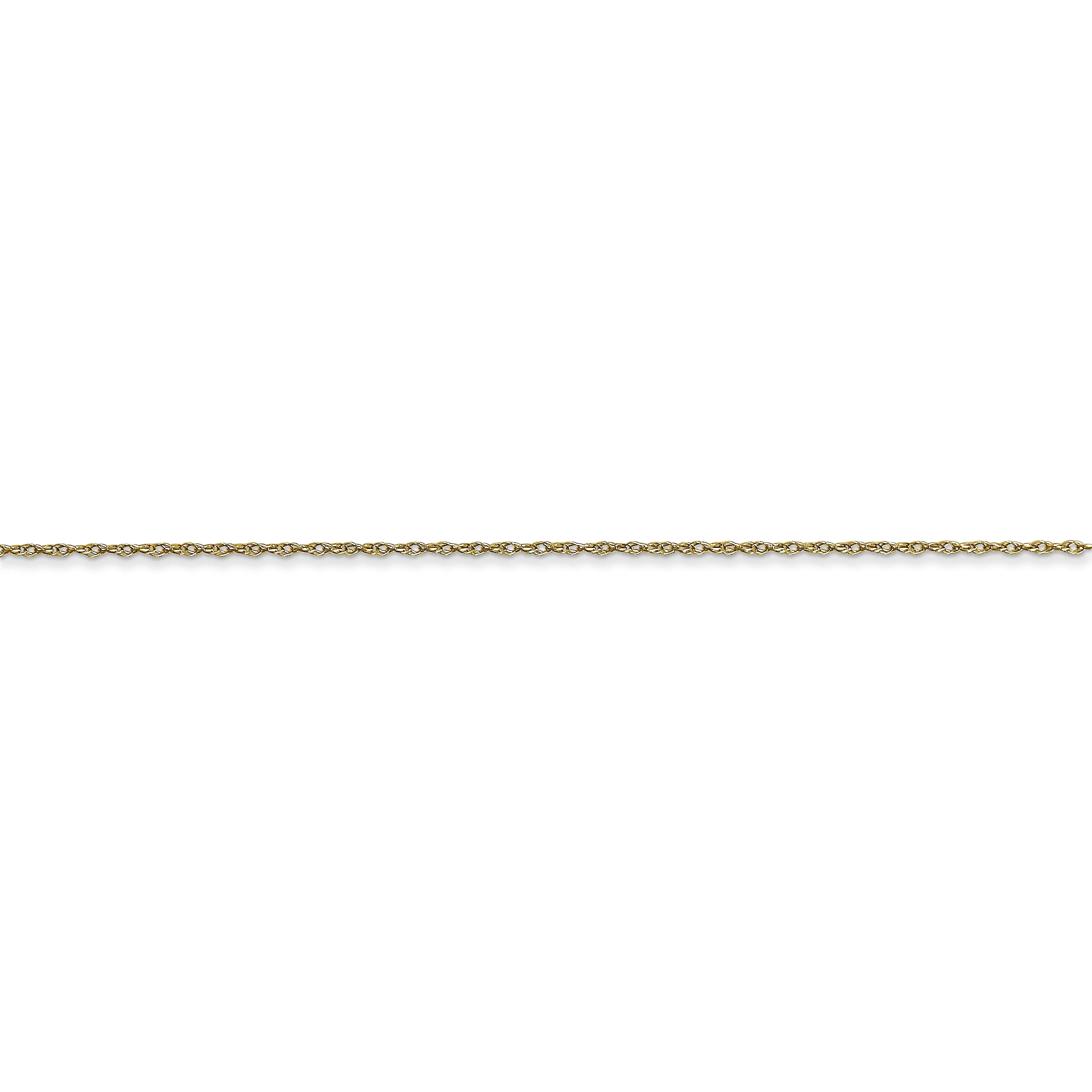 10k Yellow Gold .5mm Cable Link Rope Chain Necklace 20 Inch Pendant Charm Carded Fine Jewelry For Women Gifts For Her