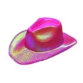 thumbnail image 3 of KOYPTL Mother's Day Valentine's Day Gift for Girlfriend Mother Wife, Party Colourful Fluorescent Large Composite Styled Hat Party Festival Colourful Cowboy Hat, Birthday Present for Daughter, 3 of 8