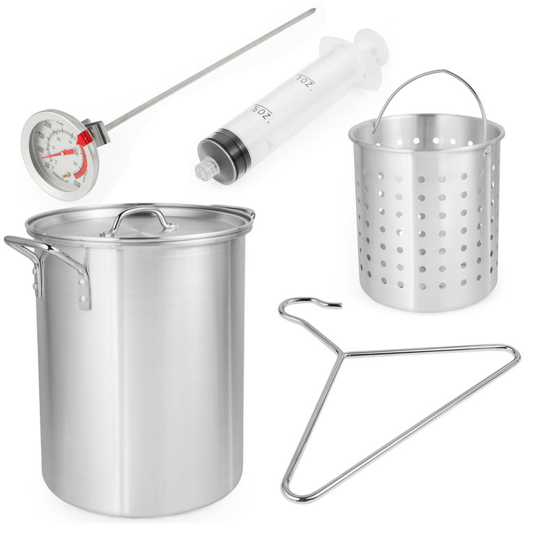 CHARD 30-Qt. Aluminum Turkey Fryer Package with Thermometer