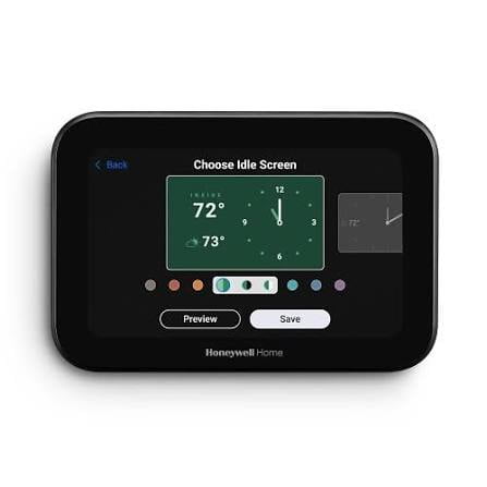 Honeywell Home ElitePRO S1200 Smart WiFi Thermostat, 5" Touchscreen Display, Compatible with Alexa, Apple Home & Google Home, Indoor Air Quality Monitoring, Black With Sensor and 5 Year Warranty