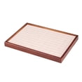 thumbnail image 3 of Organizador de bandejas para joyas, estuche con 100 ranuras, caja de almacenamiento para accesorios de joyería para uso doméstico Beige, 3 of 9