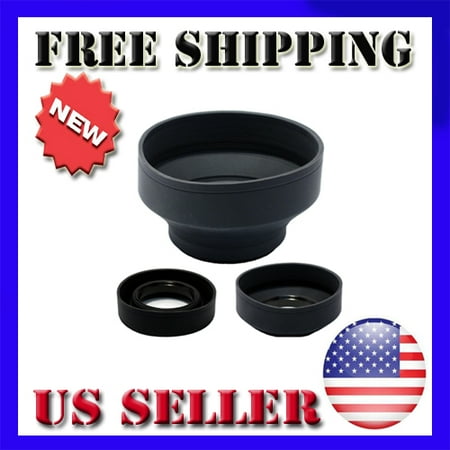 MaximalPower 72mm RUBBER 3-Position Folding for Camera Lens Hood