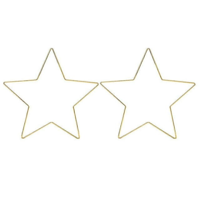 2pcs Star Shaped Frame Iron Dream Catcher Ring Macrame Hoops DIY Craft Tool