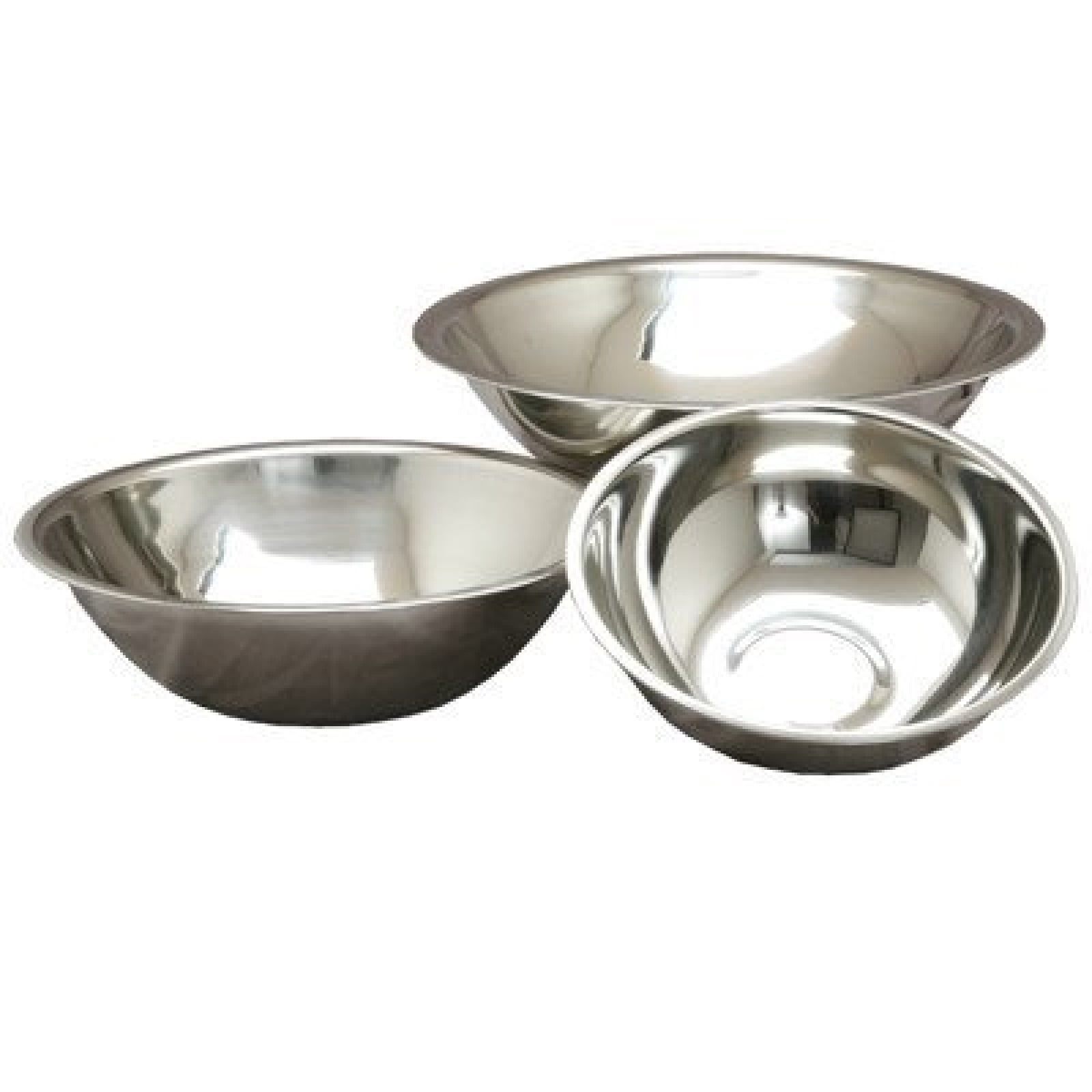 YBM Home Deep Heavy Duty Quality Stainless Steel Mixing Bowls Set Of 3 Heavy Duty Stainless Steel Mixing Bowls