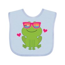 Inktastic Summer Frog Beach Vacation Sunglasses Girls Baby Bib