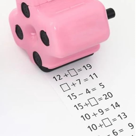 4-in-1 Math Roller Stamp for Kids, Smart Math Roller Stamps for Addition Subtraction Multiplication Division, Math Practice Stamps for Home Classroom Supplie