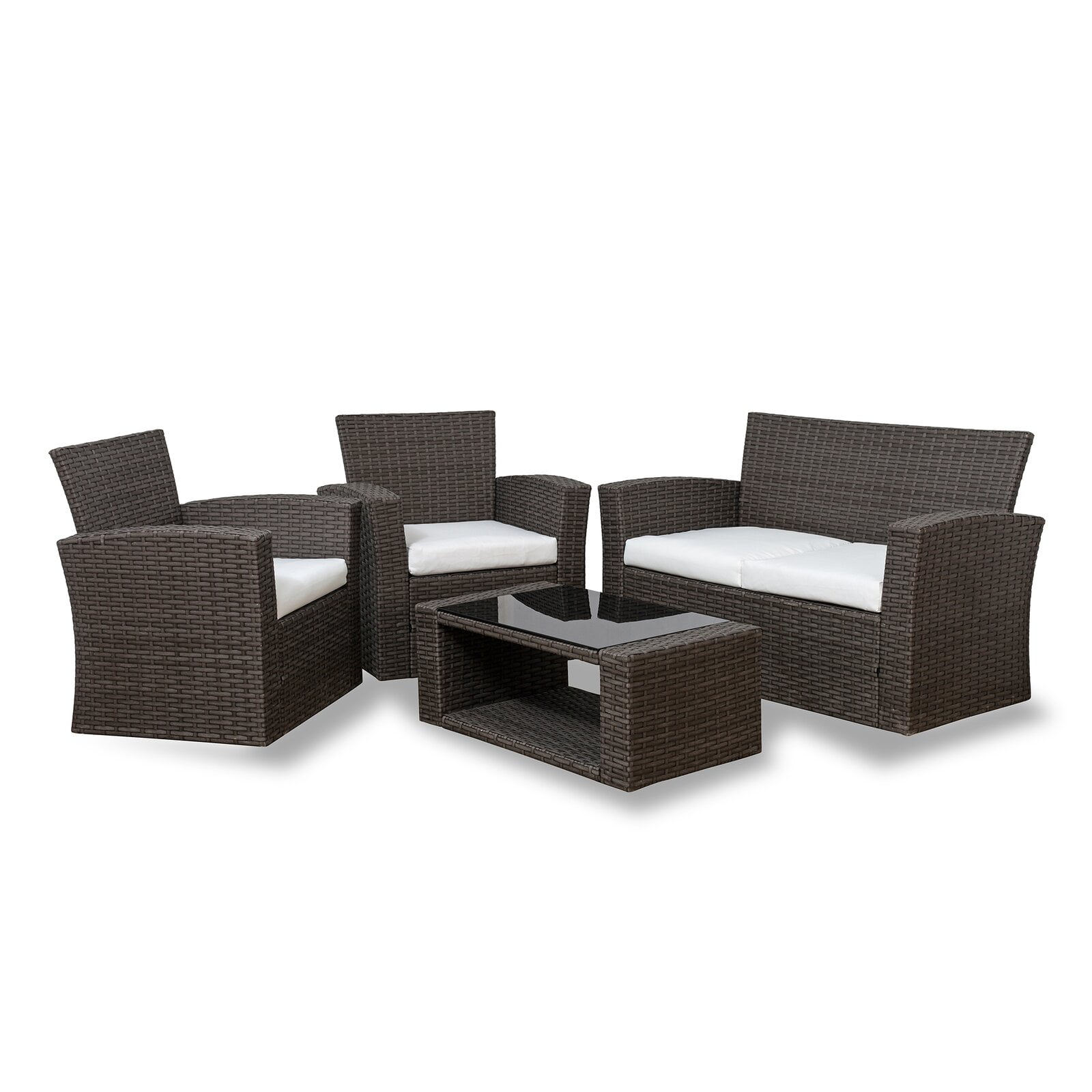 Alfonso 4 Piece Rattan Sofa Seating Group with Cushions Walmart