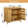 thumbnail image 2 of Llinc Store Storage Cabinet with 2 Doors and Adjustable Shelves, Kitchen Cabinet , Wooden Buffet Cabinet for Living Room, Bedroom, Dining Room,Natural, 2 of 6