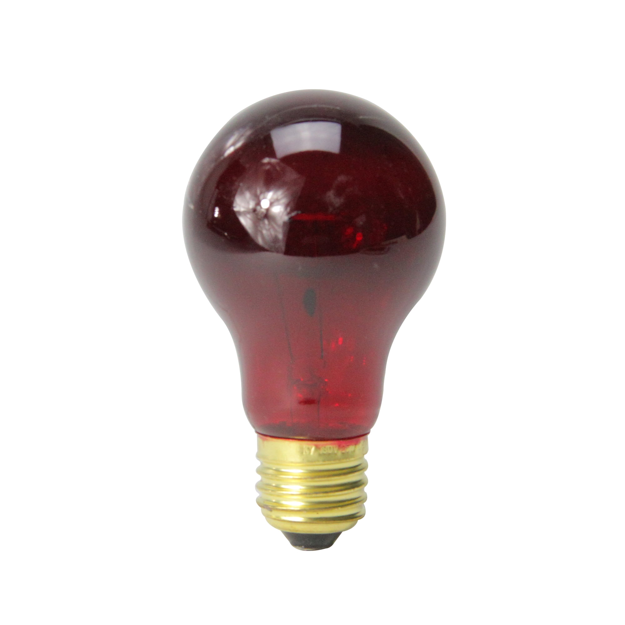 Club Pack of 25 Transparent Red E26 Base Replacement A19 Light Bulbs