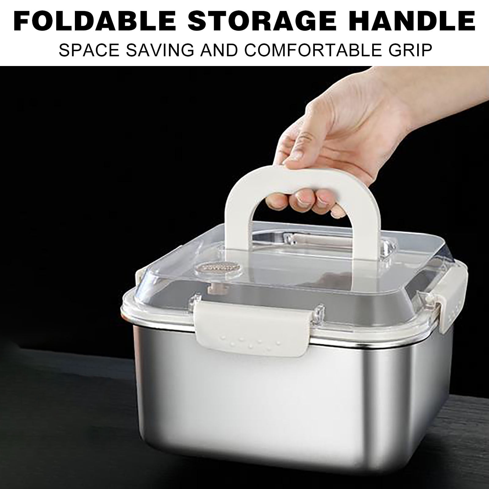Matoen 304 Stainless Steel Bento Box for Adults (108.2oz) - Lunch Box Containers, Condiment Container & Le
