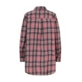 thumbnail image 5 of Sokhgu Plaid Shirts for Women Long Sleeved Shirt Button Down Lapel Loose Casual Cardigan, 5 of 8