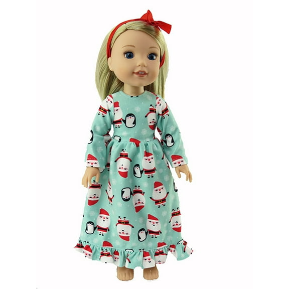 Santa Nightgown For 14 Inch Dolls