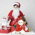 thumbnail image 4 of Disfraz de Navidad para gato, ropa navideña para gato, disfraz navideño para gato/perro, adecuado para Halloween, Navidad, fiestas, eventos festivos. (METRO), 4 of 5